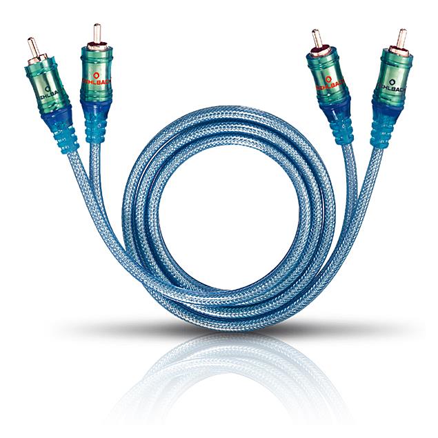 Oehlbach 92023 - Ice Blue 300 - NF audio RCA cable (2 x RCA to 2 x RCA / 3.0 m / blue/gold)