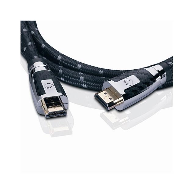 Oehlbach 11421 - XXL® Carb Connect - High-Speed-HDMI® cable with ethernet 1 x HDMI to 1 x HDMI (1.2 m / black/silver/gold)