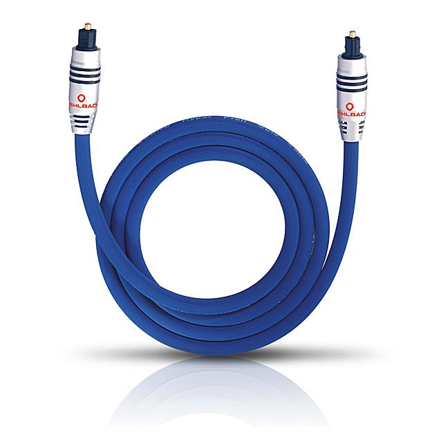Oehlbach 1380 - XXL Series 80 - Optical digital cable 1 x Toslink to 1 x Toslink  (1 pc / 0,5 m / blue/silver)