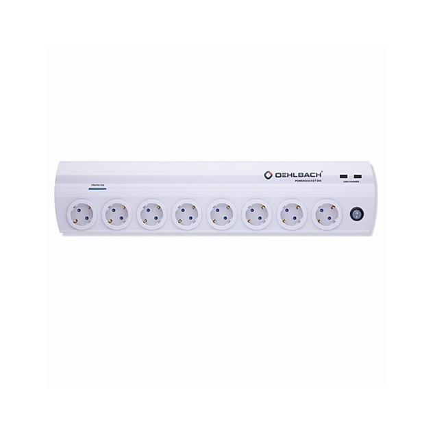 Oehlbach 17021 - Powersocket 905 - high-quality multi-socket outlet (1 pcs / 1,5 m / white/gold)