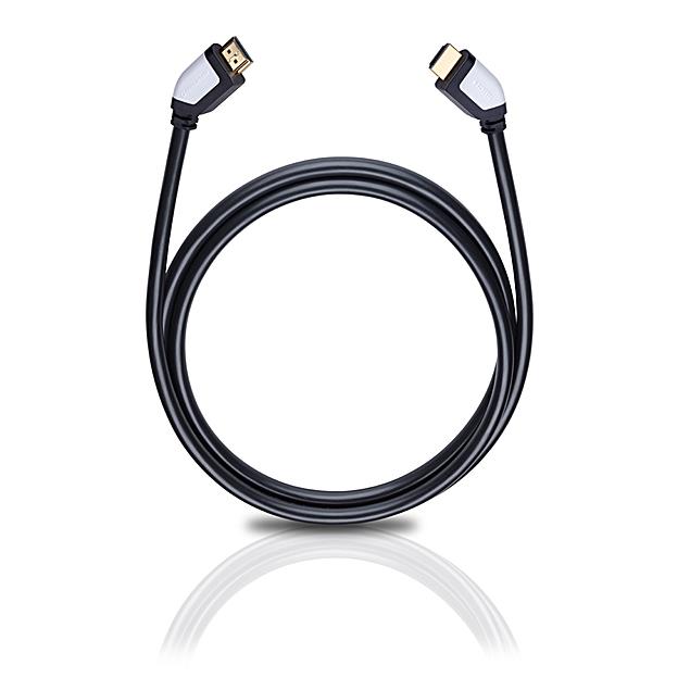 Oehlbach 42461 - Shape Magic - High-Speed-HDMI®-Cable with Ethernet 1 x HDMI to 1 x HDMI (1 pc / 1,7 m / black/white/gold)