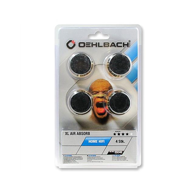 Oehlbach 55046 - XL Air Absorb - Premium resonance damper for loudspeaker boxes (4 pcs / gold/black)