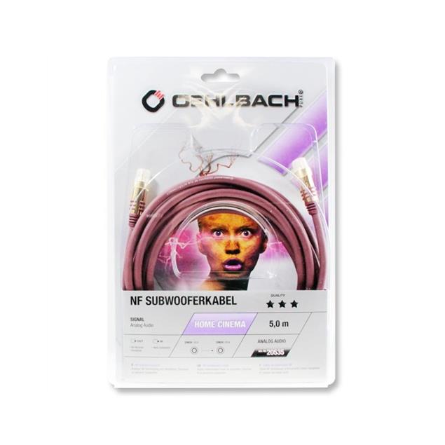 Oehlbach 20535 - NF SUB 500 - subwoofer cinch cable (1 x RCA to 1 x RCA / 5.0 m / red/gold)