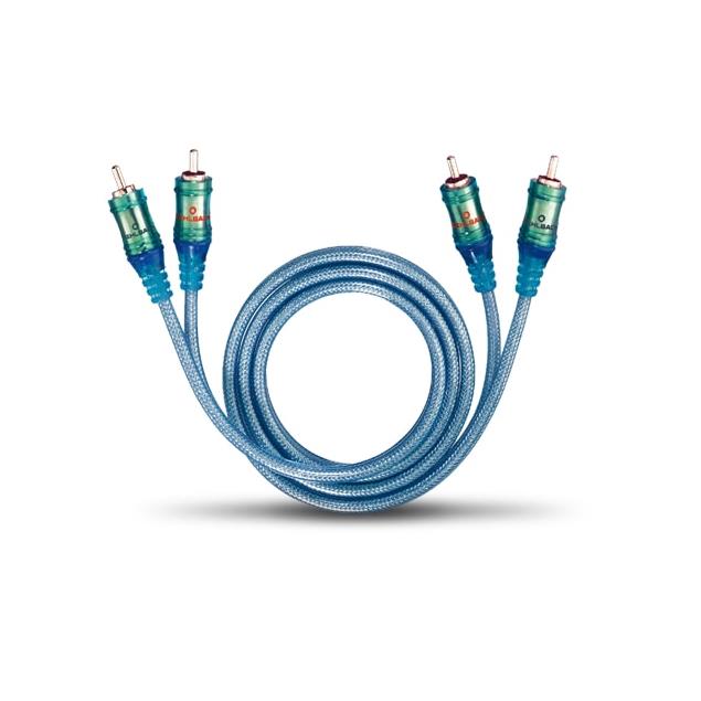Oehlbach 92025 - Ice Blue 500 - NF audio RCA cable (2 x RCA to 2 x RCA / 5.0 m / blue/gold)