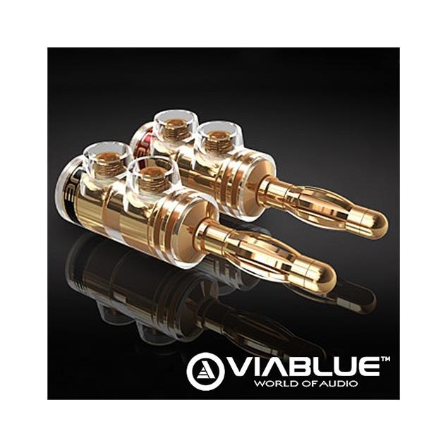 ViaBlue 30200 - TS Banana Lamella - Banana plugs  (4 pcs / gold plated)