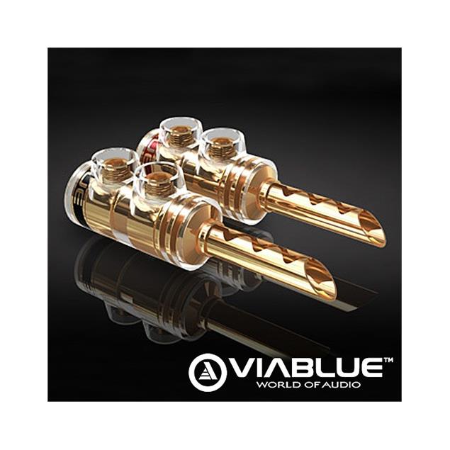 ViaBlue 30205 - TS Banana Tube - Banana plugs  (4 pcs / gold plated)