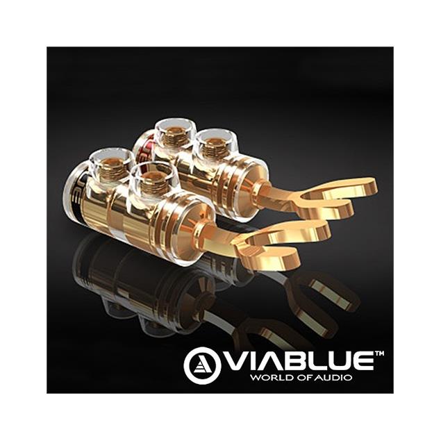 ViaBlue 30220 - TS Spades (4 pcs / gold plated / 6mm)