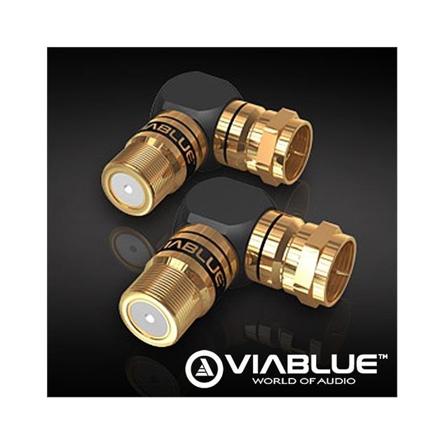 ViaBlue 40820 - XS - F-Adapter 90° (2 pcs / black/gold)