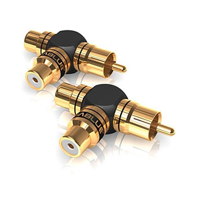 ViaBlue 40640 - XS - RCA Y adapter (2 pcs / black/gold)