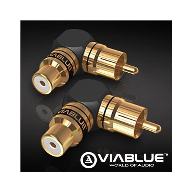 ViaBlue 40615 - XS - RCA adapter 90° S (2 pcs / black/gold)