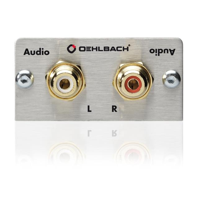 Oehlbach 8814 - MMT-C Audio - Audio multimedia tray with breake out cable - 2 x RCA  (1 pc)