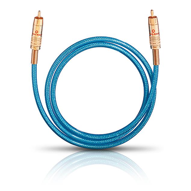 Oehlbach 10702 - NF 113 DI - digital audio RCA cable (1 x RCA to 1 x RCA / 2.0 m / blue/gold)