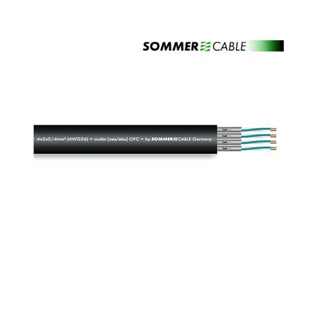 Sommer Cable QMC04 - SC-QUANTUM 4 HIGHFLEX -  Multipair Stage, Studio & Installation Audio (1 m / 4 x 2 x 0,14 qmm / 10,2mm / black, mat )
