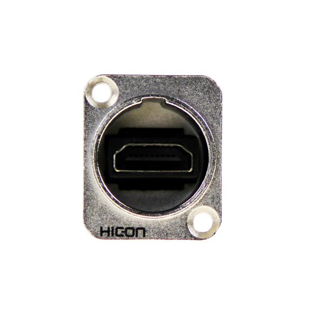 HICON HI-HDHD-FFDN - HDMI patch panel socket (HDMI socket, nickel-plated / silver/black)