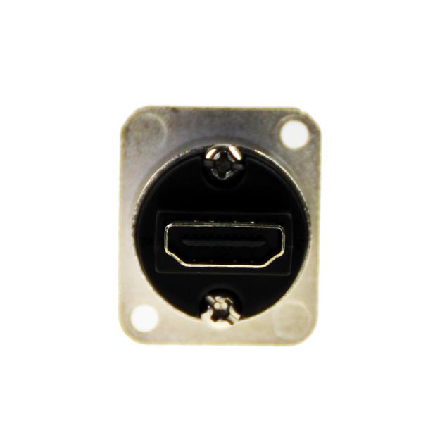 HICON HI-HDHD-FFDN - HDMI patch panel socket (HDMI socket, nickel-plated / silver/black)