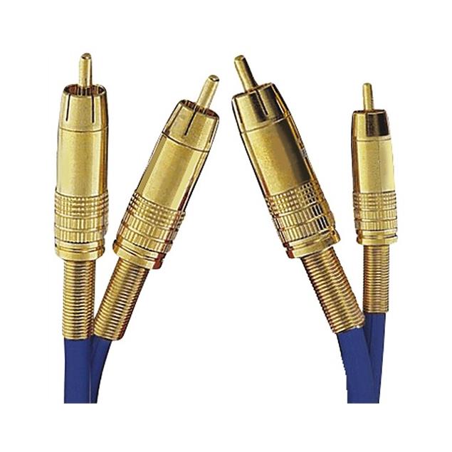 Oehlbach 2032 - NF 1 MASTER SET - audio cable 2 x RCA to 2 x RCA  (1 piece / 1,0 meter / blue/gold)