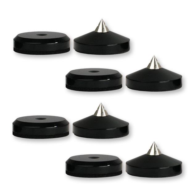 Goldkabel AS-40610 Spike & Disc Set of 4 Pieces - small - Goldkabel - small spikes with flat washers (each 4 pcs / black)