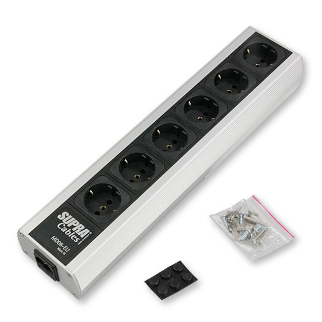Supra Cables 3024000022 - SUPRA LoRad MD06-EU MKII - multi-socket outlet (black/silver / 1 piece)