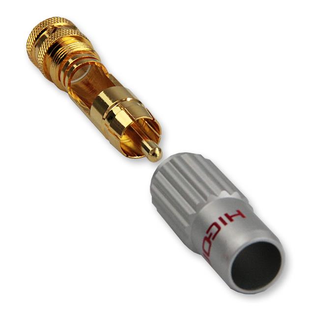 HICON HI-CM13 - RCA phono plug  (1 pair / chrome/gold plated)