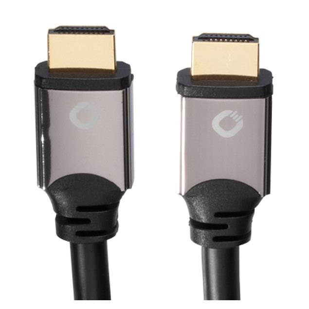 Oehlbach 92453 - Black Magic - High-Speed-HDMI®-Cable with Ethernet 1 x HDMI A auf 1 x HDMI A (1 pc / 1,7 m / black/gold)