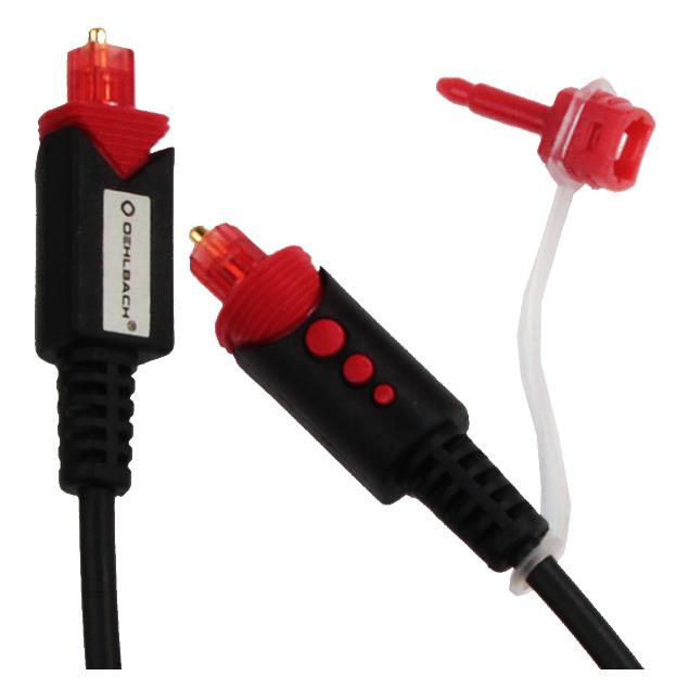 Oehlbach 6003 - Red Opto Star 100 - optical digital cable 1 x Toslink to 1 x Toslink (1.0 m / black/red)