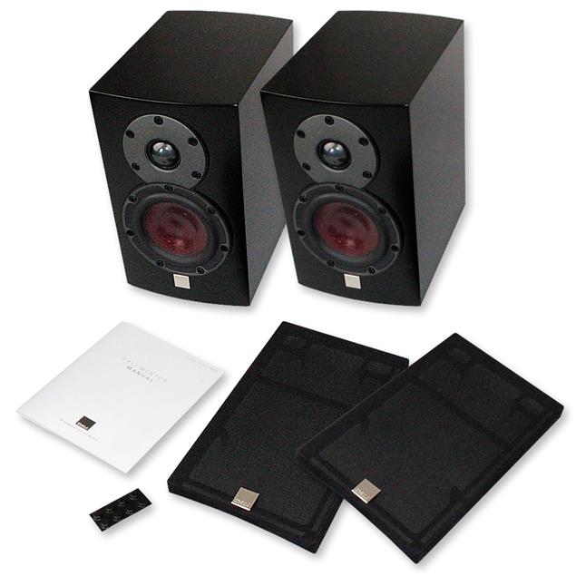 DALI Mentor Menuet - 2-Way bass reflex bookshelf-loudspeakers (20-100 W / black satin / 1 pair)