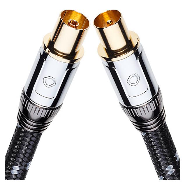 Oehlbach 22527 - XXL® Transmission Ultra 120 - Digital High-End Antenna Cable 1 x Antenna plug (m) to 1 x Antenna plug (f) (1 pc / 1,2 m / black)