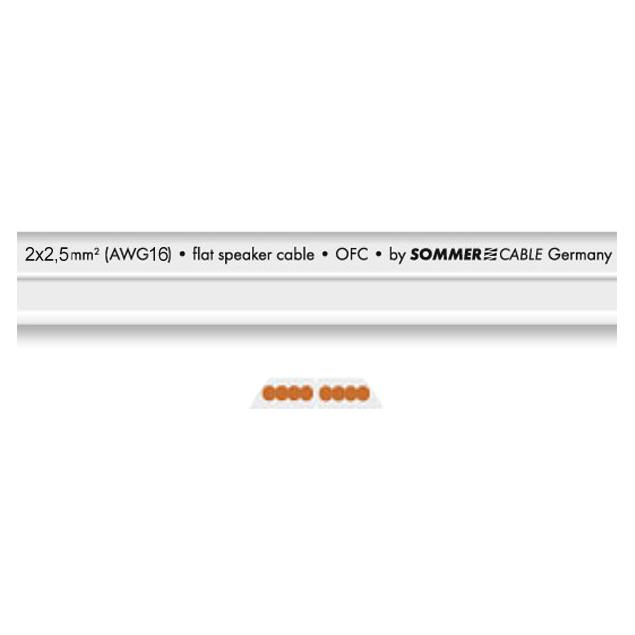 Sommer Cable SC425-0310 - SC-TRIBUN - Speaker cable (1 m / 2x2,5 qmm / 14,6 mm x 2,6 mm / white)