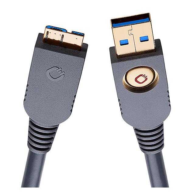 Oehlbach 9232 - USB Max A/M 500 - Max A/Mini B USB-3.0-Cable, Type-A to Type-Mini  (1 pc / 5 m / dark gray)