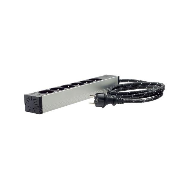 inakustik AC-1502-P6 - Reference Power Bar (6 sockets / 3x 1.5 sq mm / 1,5 m / black/silver)