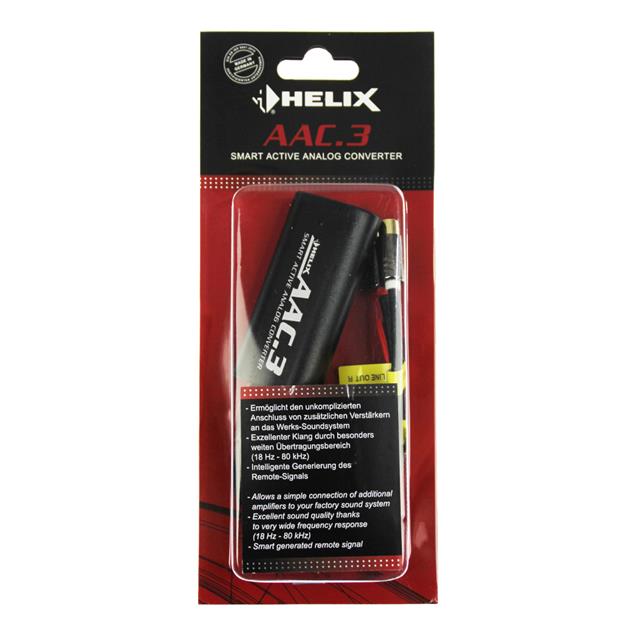 HELIX AAC.3 - active analog high-low converter (2 channel signal converter / maximum speaker input level 16 Vrms = 65 Watts / 4 Ohms)