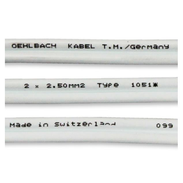 Oehlbach 1051 - Speaker Wire 25 - Loudspeaker cable flexible  (100m / white / copper / 2x2,5 mm²)