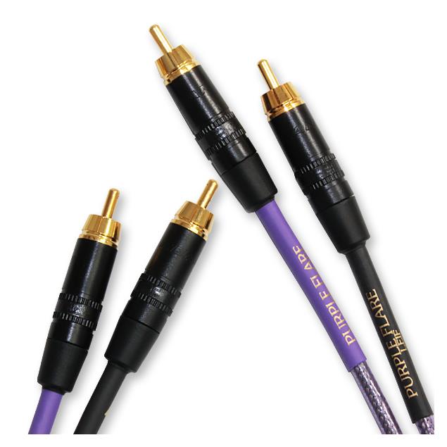 Nordost Purple Flare - Analog Interconnect - RCA connecting cable (2 x 1.0 m / purple / silver-plated OFC)
