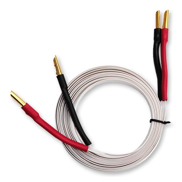 Nordost 2FL50 - 2 FLAT - Speaker Cables Ultra-thin flexible formulated with Bananas (2 x 2 m / white / OFC)