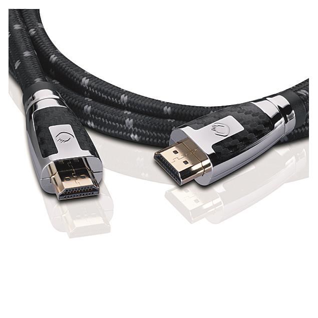 Oehlbach 11426 - XXL® Carb Connect - High-Speed-HDMI® Cable with Ethernet 1 x HDMI auf 1 x HDMI (7,50 m / black/silver/gold)