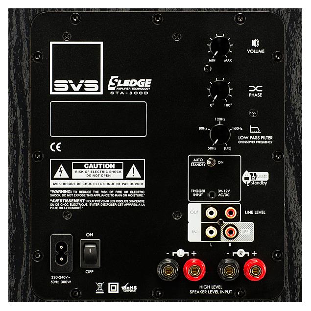 SVS SB-1000 - Active subwoofer (300 Watts RMS continuous power / 700 Watts maximum peak / matt black ash)