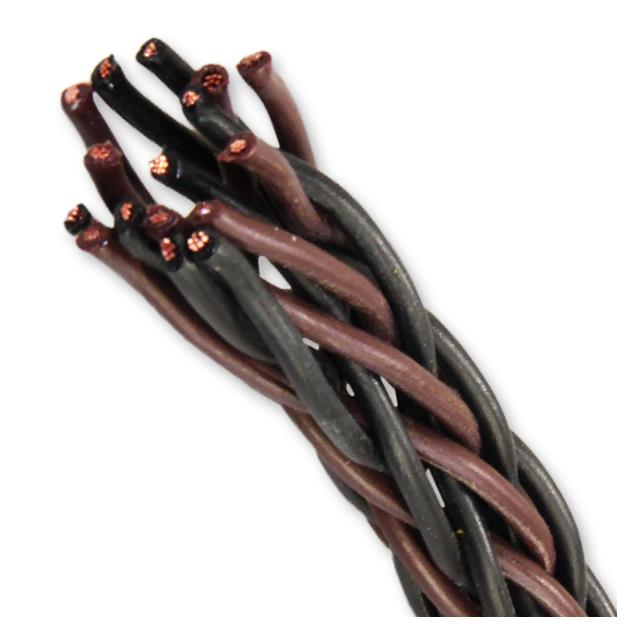 Kimber Kable 8PR - high-quality loudspeaker cable specially woven (2 x 1,5m / black&brown / OFC / 2 x 5,2mm²)