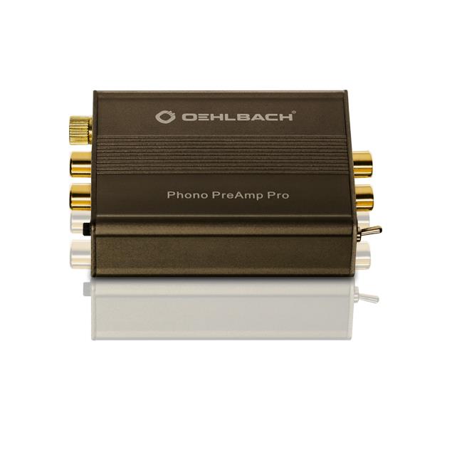 Oehlbach 6060 - Phono PreAmp Pro - low-distortion phono preamplifier for record players (moving-magnet / moving-coil / metallic brown)
