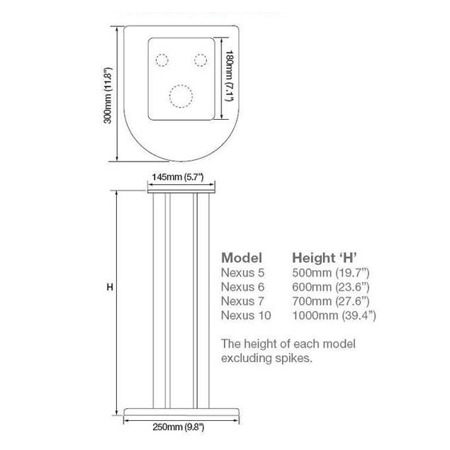 Atacama Nexus top plate option pack (130 mm x 200 mm / black / 1 pair)