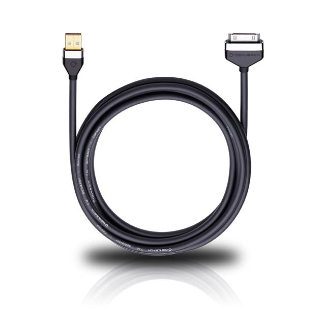 Oehlbach 60061 - i-Connect IP/U 500 - mobile iPhone cable with 1 x Apple plug to 1 x USB-A (5,0 m / black)