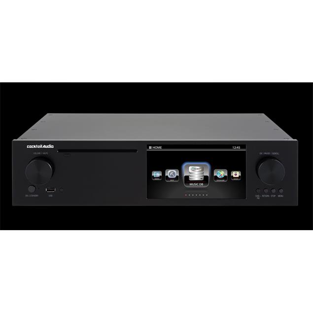 Cocktail Audio X50 without hard drive (black / All-in-One HD music server / preamplifier with XLR / phono pre)