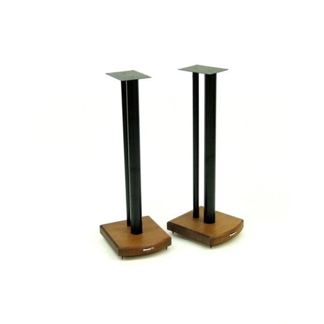 Atacama Moseco 7 - loudspeaker stands (715 mm / black & base plate made of dark bamboo solid wood = dark bamboo / 1 pair)