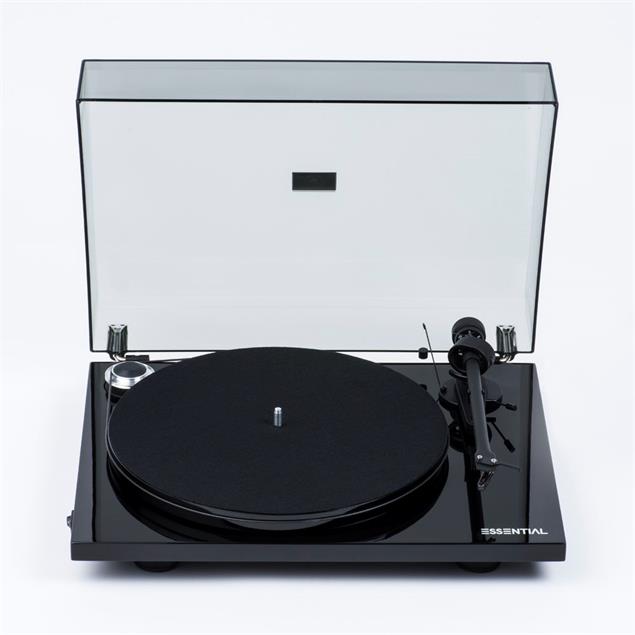 Pro-Ject Essential III BT - record player incl. tonearm + Ortofon cartridge OM10 + BT connection (high-gloss black / with BT transmitter with aptX / incl. dust cover)