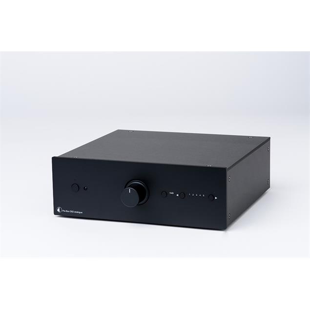 Pro-Ject Pre Box DS2 Analogue - audiophiler Stereo-Vorverstärker mit fünf analogen Eingängen (schwarz)