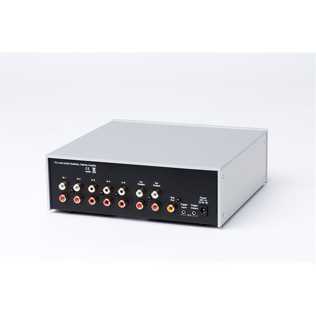 Pro-Ject Pre Box DS2 Analogue - audiophiler Stereo-Vorverstärker mit fünf analogen Eingängen (schwarz)