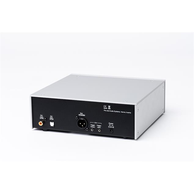 Pro-Ject CD Box DS2T - CD player (slot-in mechanism / incl. high contrast dot-matrix display / CD Audio / CD-R / CD-RW / Hybrid SACD / silver)