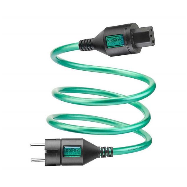 IsoTek EVO3 Initium - power cord (EU Initium on C13 / connectors made of nickel-coated solid copper / green / 1.5 m)