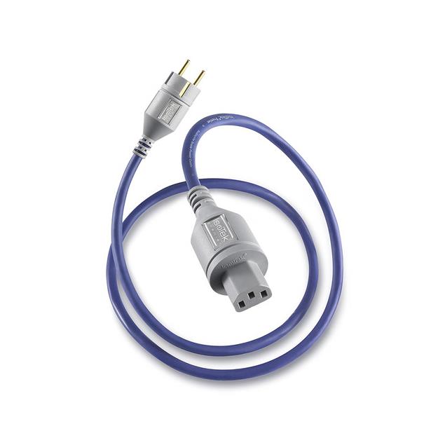 IsoTek EVO3 Premier - power cord (EU Premier on C13 / connectors made of solid OFC copper with 24 carat gold plated copper pins / blue / 1.5 m)