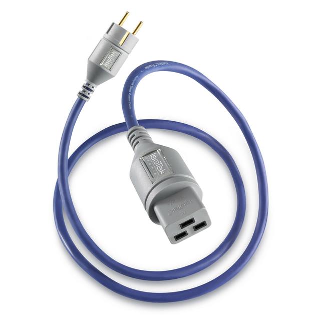 IsoTek EVO 3 Aquarius EU - mains filter (silver / incl. EVO3 Premier - power cord with EU Premier on C19 / blue / 1.5 m)