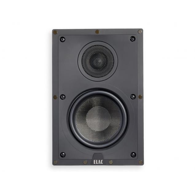 Elac IW-D61-W - in-wall loudspeaker (part of Elac Debut series / suitable for in-wall installation / for home theater use / 16.5 cm / black / 1 piece)